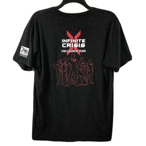 DC Infinite Crisis OB5 Launch Team Promo Shirt Turbine 20 Years Black Size XL